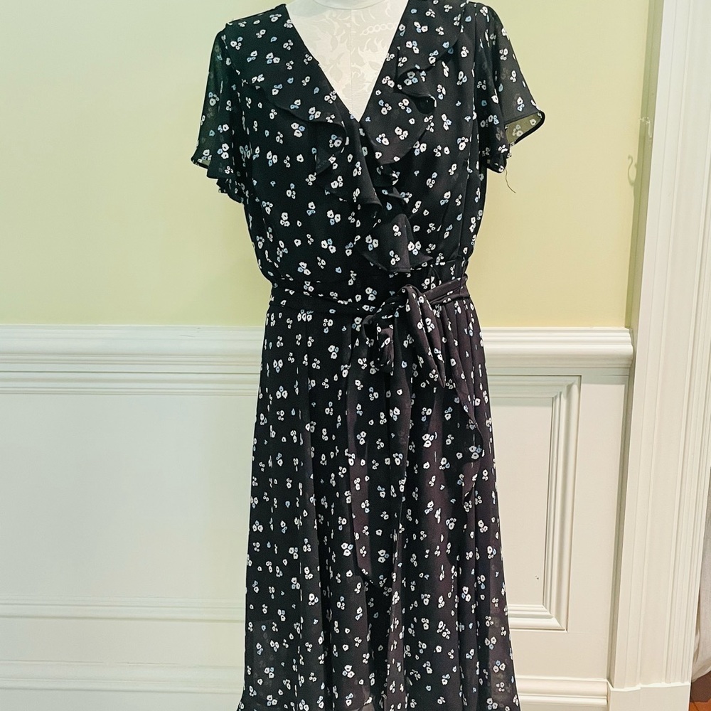 Lane Bryant floral blue dress